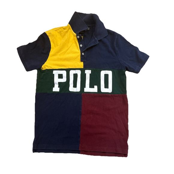 Ralph Lauren Other - Vintage Polo Ralph Lauren Colorblock Spellout Men’s Small Colorful Polo Shirt